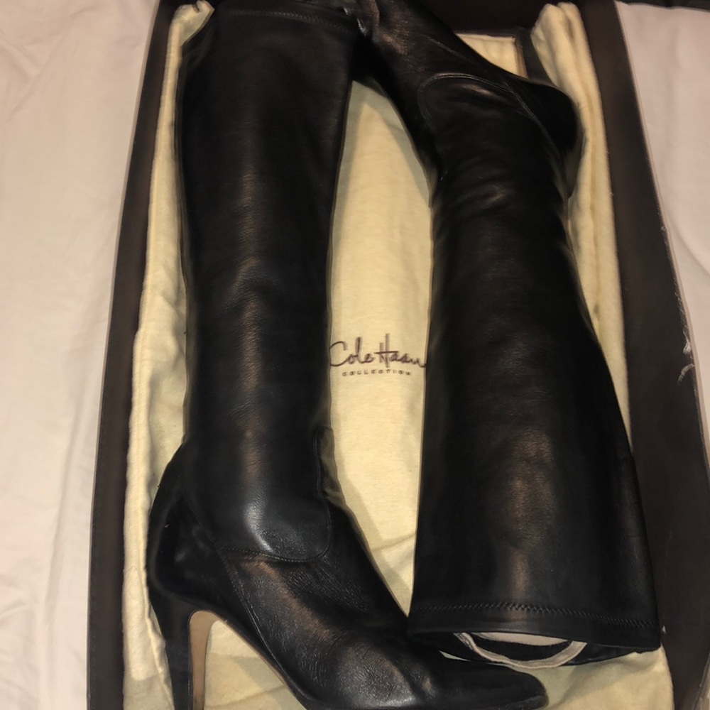 Cole Haan Black Leather Boots